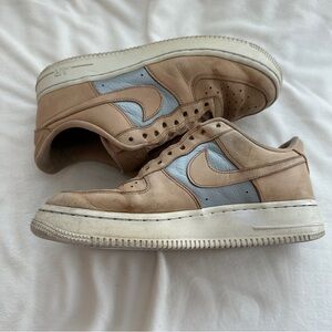 Nike Air Force 1 Low Tan Silver AH6827-200 Men’s Size 9 – Pre-Owned, No Laces
